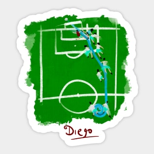 Maradona: Football art (paint) Sticker